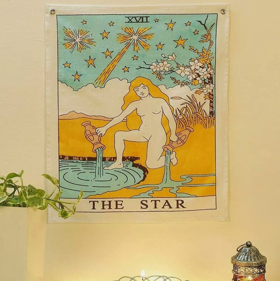 The STAR tarot screen print tapestry 20x16 inches - Picture 2 of 2